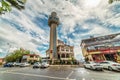 Karlitepe mosque with restaurant on a top of it`s minaret with panoramic terrace Royalty Free Stock Photo