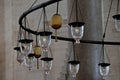 Lighting fixture in the Suleymaniye Mosque in Istanbul