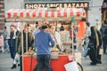 Istanbul, Turkey - May 02, 2023: Seller of roasted chestnuts and corn on the street in Istanbul. Royalty Free Stock Photo