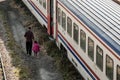 Spare Intercity Train Wagons on the Rails