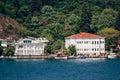 Traditional and Modern Mansions on the Bosporus Strait Waterside Royalty Free Stock Photo