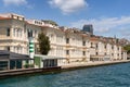 View from Bosphorus of Mimar Sinan Fine Art University, located beside Galata Port, Karakoy district, Istanbul, Turkey