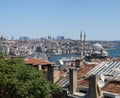 Istanbul, Turkey, Middle East, skyline, aerial view, panoramic, mosque, minaret, Golden Horn, Bosphorus, Grand Baazar Royalty Free Stock Photo