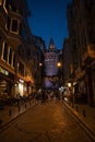 Istanbul, Turkey, Middle East, Galata Tower, Galata Kulesi, Christea Turris, the Tower of Christ, Karakoy, medieval, citadel, old Royalty Free Stock Photo