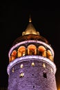 Istanbul, Turkey, Middle East, Galata Tower, Galata Kulesi, Christea Turris, the Tower of Christ, Karakoy, medieval, citadel, old Royalty Free Stock Photo