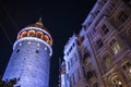 Istanbul, Turkey, Middle East, Galata Tower, Galata Kulesi, Christea Turris, the Tower of Christ, Karakoy, medieval, citadel, old Royalty Free Stock Photo