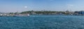 Istanbul, Turkey, Middle East, panoramic, view, aerial view, Topkapi Palace, Hagia Sophia, Blue Mosque, Bosphorus, Golden Horn Royalty Free Stock Photo