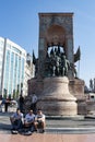 Istanbul, Turkey, Middle East, Taksim Square, Ataturk, historic, Republic Monument, Beyoglu, famous place Royalty Free Stock Photo