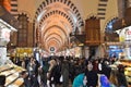 Istanbul Turkey misir carsisi and people, carsi bazar.