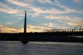 Istanbul (Turkey). Night cruise on the Bosphorus. Golden Horn. Illuminated Galata Bridge. Sunrise