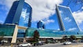 AKMERKEZ shopping mall during Christmas. Lots of people walking around going to stores, buying things and consuming food and bever Royalty Free Stock Photo