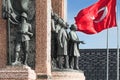 ISTANBUL, TURKEY - NOV 21: Statue of the former leader Ataturk i