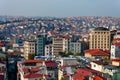 Aerial view of Karakoy quarter, Beyoglu district and IStanbul city Royalty Free Stock Photo