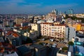 Aerial view of Karakoy quarter, Beyoglu district Royalty Free Stock Photo