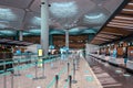 Istanbul Airport departure hall architecture,  Istanbul, Turkey. Royalty Free Stock Photo