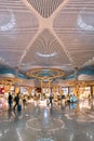 Istanbul Airport departure hall architecture,  Istanbul, Turkey. Royalty Free Stock Photo