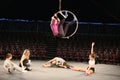 Circus acrobats practicing Royalty Free Stock Photo