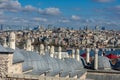 Istanbul, Turkey. 09-November-2018. Domes of Suleymaniye mosque and views of city centre and Galata tower