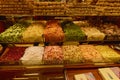 Istanbul, November 29-2022, Kapali Carsi Grand Bazaar images, Turkish sweets and spices Royalty Free Stock Photo