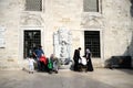 Pilgrims at the main Muslim Shrine of Turkey-Sultan Eyup mosque in Istanbul