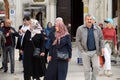 Pilgrims at the main Muslim Shrine of Turkey-Sultan Eyup mosque in Istanbul