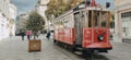 ÃÂ°stanbul Turkey November 20, 2020 - Taksim-Tunel Nostalgia Tramway, Istanbul, Turkey Royalty Free Stock Photo