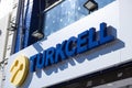 ISTANBUL, TURKEY -November-11, 2019: TURKCELL sign Turkcell is a Turkish mobile phone operator that has moren than 34 Royalty Free Stock Photo