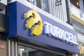 ISTANBUL, TURKEY -November-11, 2019: TURKCELL sign Turkcell is a Turkish mobile phone operator that has moren than 34 Royalty Free Stock Photo