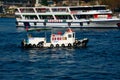 View of a ship on the Golden Horn waterway