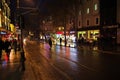 Istanbul, Turkey - 31 Oct 2014: The street at night in Instanbul, Turkey