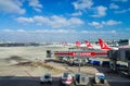 ISTANBUL, TURKEY - October, 2013: Airplanes at Istanbul Ataturk