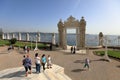 Dolmabahce Palace. Interior view of the Gate to the Bosporus. City of Istanbul, Turkey Royalty Free Stock Photo