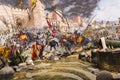Elements of the panorama of the fall of Constantinople in 1453. Royalty Free Stock Photo