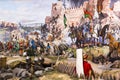 Elements of the panorama of the fall of Constantinople in 1453. Royalty Free Stock Photo