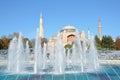 Istanbul, Turkey, October, 18, 2013. Fountain in front of Aya Sofya Museum Royalty Free Stock Photo