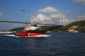 Istanbul, Turkey. October 29, 2019. KURTARMA 11. Coastal Safety boat in Bosporus strait