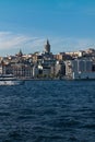 Istanbul, Turkey, October 16th, 2020;The view of Galata Tower in Istanbul