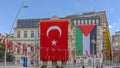 Turkish Palestine Flags Building