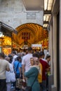 Istanbul Turkey Old Market near Misir carsisi or Bazar. Crowded with people before the holidays