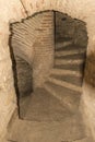 Istanbul, Turkey - 6.13.2018 : Old Narrow Stairway at Rumeli Fortress