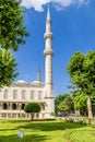 Istanbul, Turkey. One of the minarets of the Blue Mosque