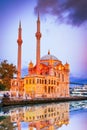 Istanbul, Turkey. Ortakoy Mosque located on the Bosphorus Royalty Free Stock Photo