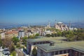 Panoramic view of the Hagia Sophia mosque and Hagia Irene mosque Royalty Free Stock Photo