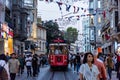 Istiklal Caddesi in Taksim. Istanbul, Turkey.