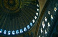 ISTANBUL, TURKEY - SEPTEMBER, 28: Decorative ceiling interior of historic Hagia Sofia temple museum in Istanbul.