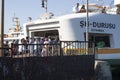 Istanbul, Turkey - September-14.2019: Eminonu, Sirkeci city lines ferry, Istanbul`s busiest and crowded pier.