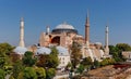 Istanbul, Turkey - September 18, 2021. Exterior of the most famous Byzantine architecture Hagia Sophia. Royalty Free Stock Photo