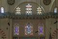 Stained-glass windows in the Suleymaniye Mosque, Istanbul