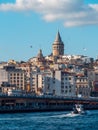 ISTANBUL, TURKEY - SEPTEMBER 21, 2019: Istanbul, view of the Golden horn Bay and Galata tower Royalty Free Stock Photo