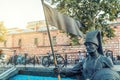 Janissary statue in old town Eminonu, Istanbul, Turkey